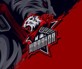 Ninja tiger sport game logo vector