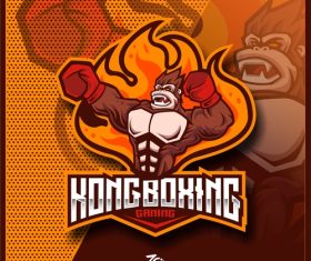 Orangutan boxer vector