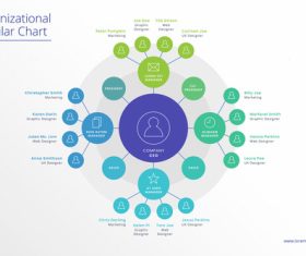 Organization chart template vector