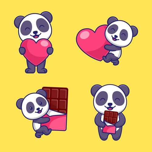 Panda illustration vector