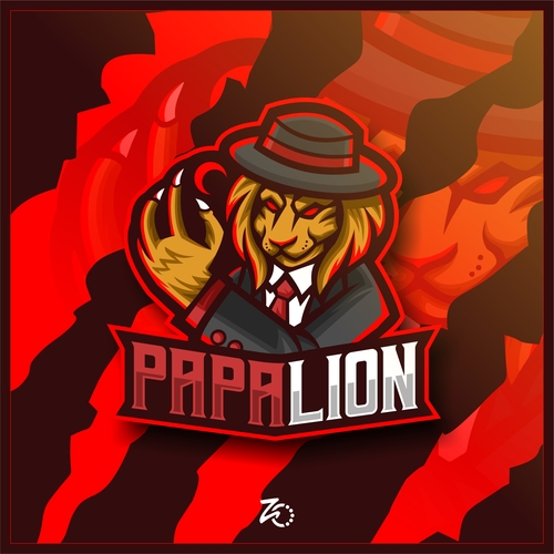 Papa lion icon vector
