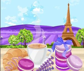 Paris food vector
