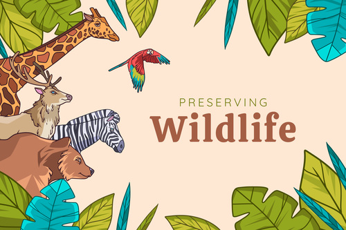 Preserving wildlife vector