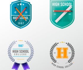 School badge logo vector
