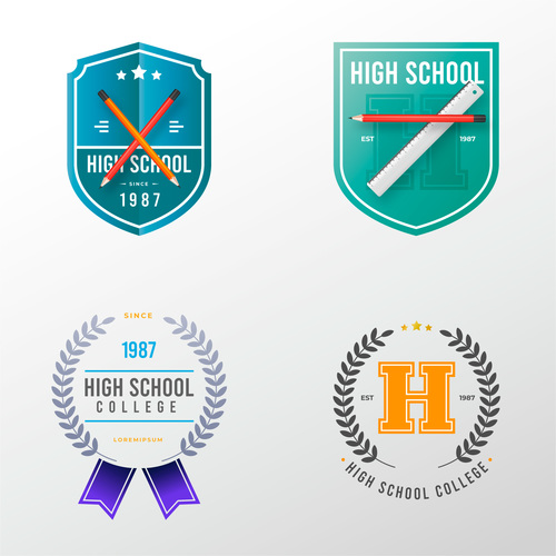 School badge logo vector