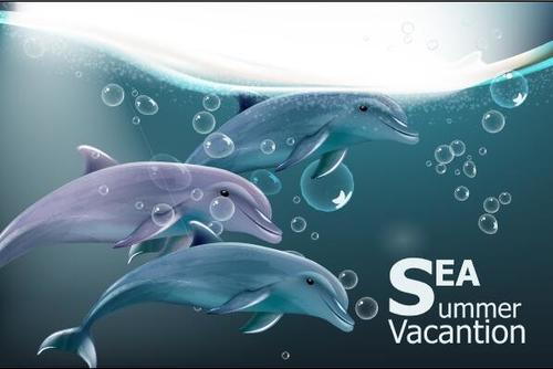 Sea summer vacantion illustration vector