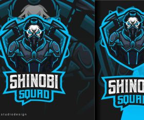 Shinobi squad esport logo vector