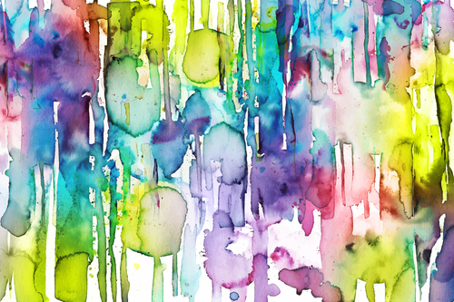 Splashes bright abstract watercolor background vector