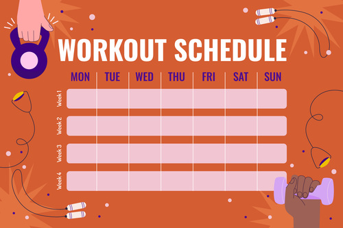 Sports timetable template vector