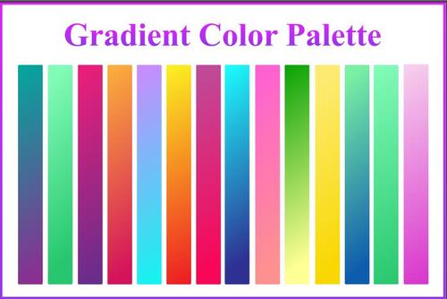 Standard gradient color palette vector