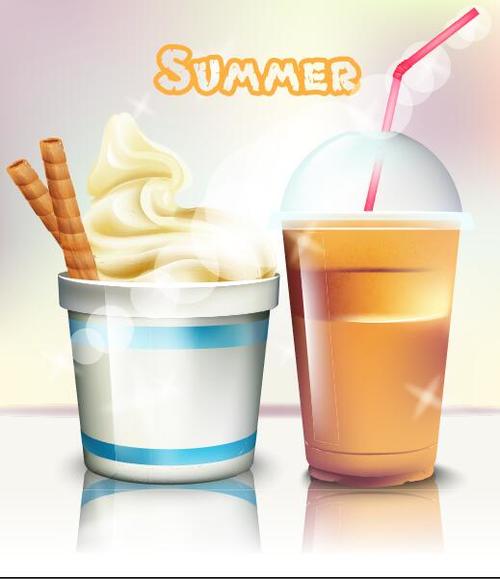 Summer cold drink vector
