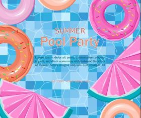 Summer pool party vector