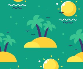 Summer travel trip seamless pattern vector