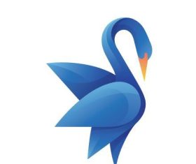 Swan gradient logo vector
