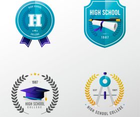 Vector design school badge logo