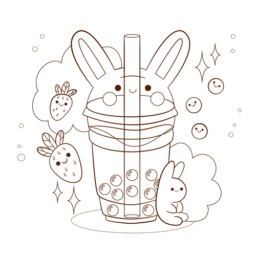 Free Vector  Hand drawn kawaii coloring book illustration