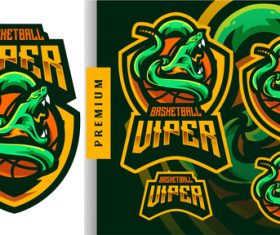 Viper basketball logo vector