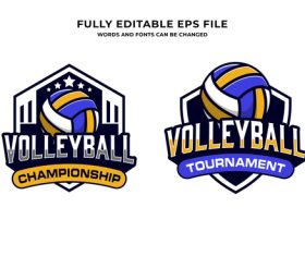 Volleyball logo vector