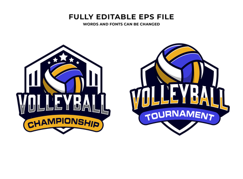Volleyball logo vector