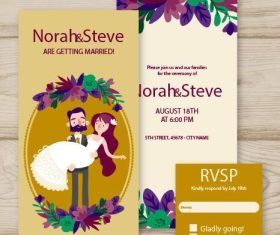 Wedding invitation card design vector