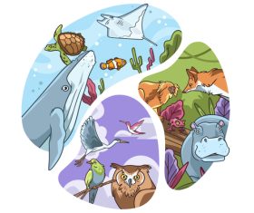 Wildlife vector illustration