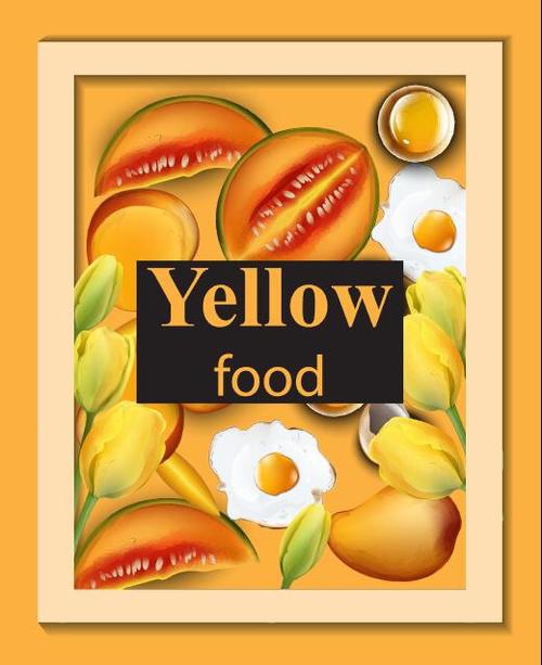 Yellow food illustration vector