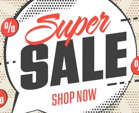 Banner advertising super sale vector