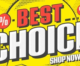 Best choice quality guarantee sale banner vector