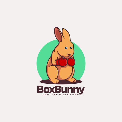 Box bunny icon design vector