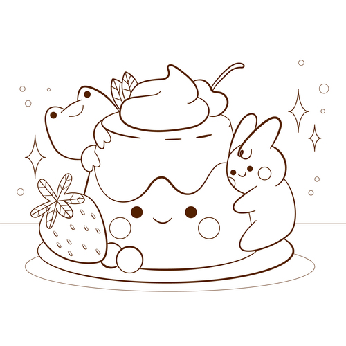 Free Vector  Hand drawn kawaii coloring book illustration