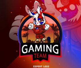 Carter rabbit logo design vector