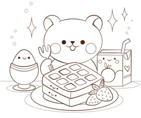 Free Vector  Hand drawn kawaii coloring book illustration