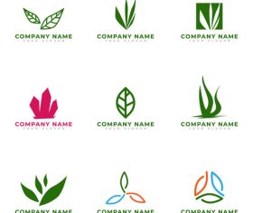 Color company logo design ideas vector