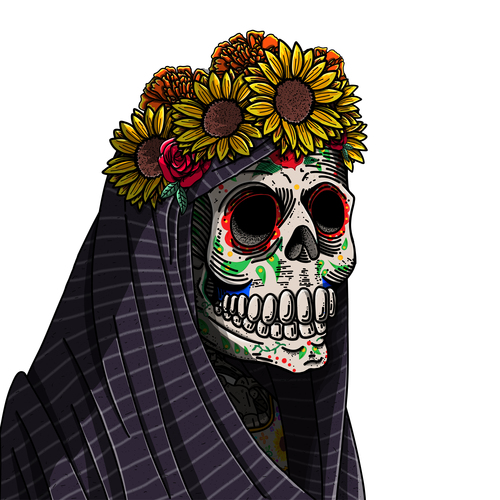 Corpse bride death day vector illustration