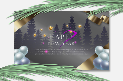 Creative 2023 New Year greeting card vector