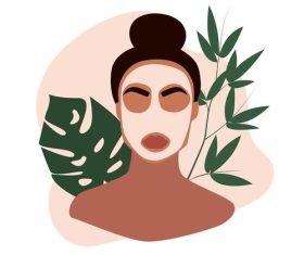 Daily skin care female illustration vector
