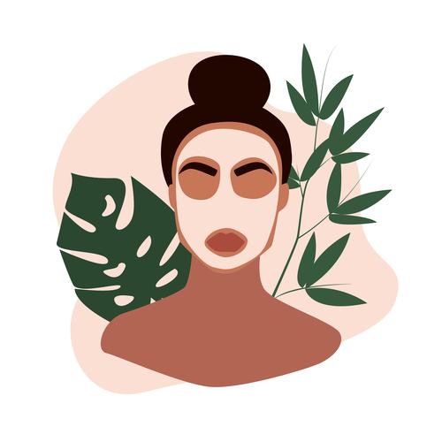 Daily skin care female illustration vector