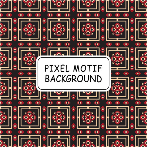 Dark red pixel pattern background vector