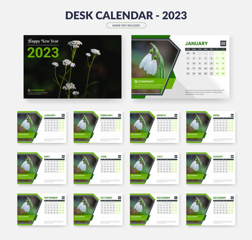 Desk calendar 2023 vector