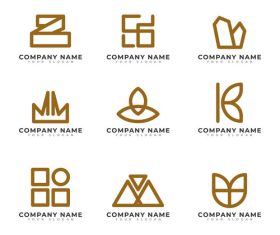 Different company logo design ideas vector