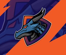 Dragon esport logo vector
