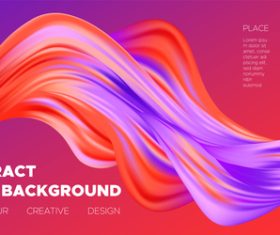 Dynamic background with abstract 3d wave shapes vector