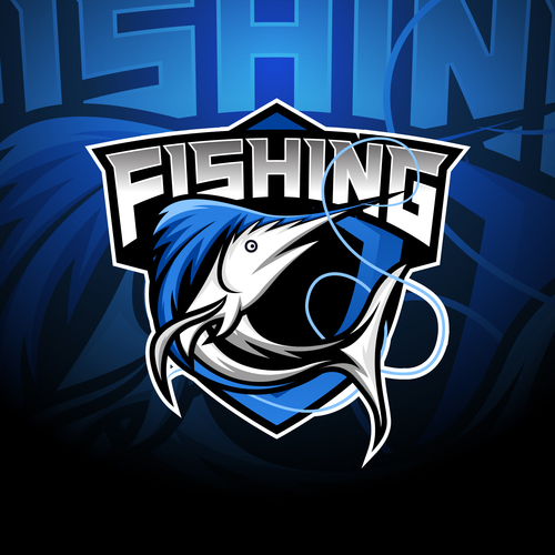 Fishing logo design vector