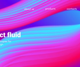 Flow background with colorful liquid curved shape vector