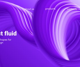 Fluid dynamic colorful gradient shape with movement effect vector