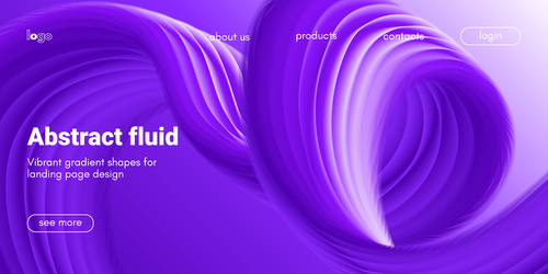Fluid dynamic colorful gradient shape with movement effect vector