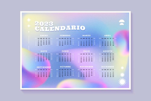 Great 2023 new year calendar vector
