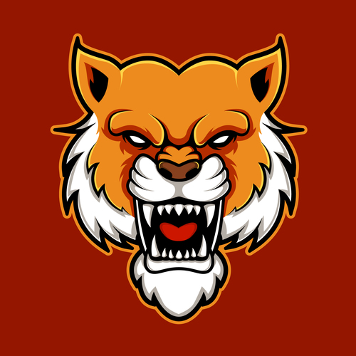 Icon design tiger head vector