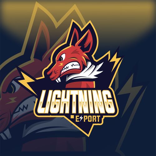 Lightning logo design vector
