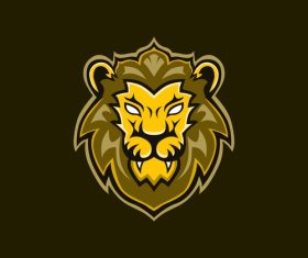 Logo design lion head vector